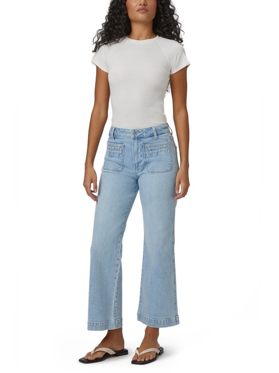 PAIGE Denim - Paige Leenah Ankle Wide Leg Jeans 28 Light Denim Blue Olevia Coastal Minimalist